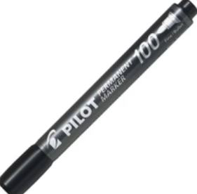 Pilot SCA 100 Bullet Tip Permanent Markers 12/Pack