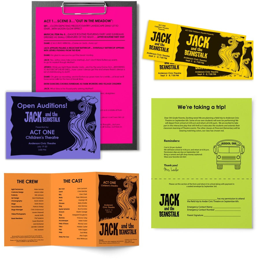 Astrobrights Color Copy Paper "Happy" , 5 Assorted Colours