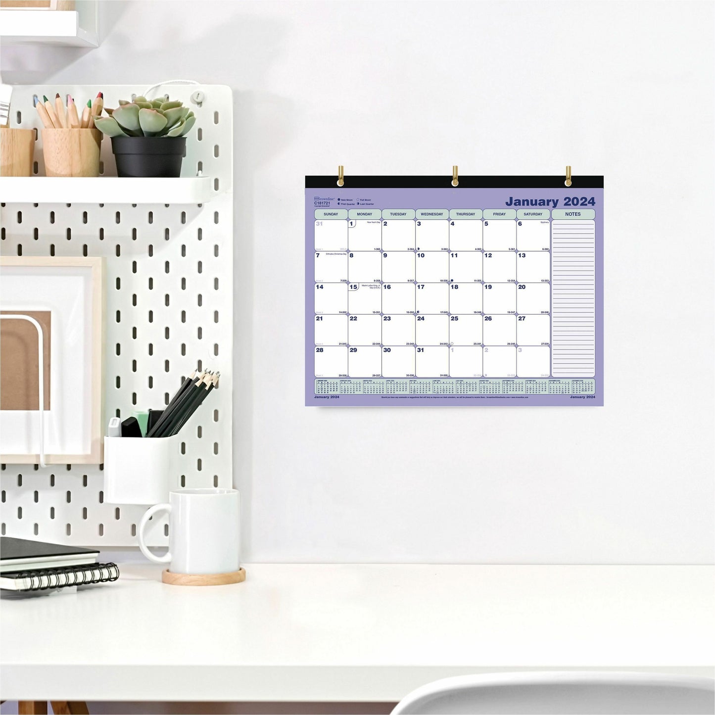 11"x8.5" 2024 Mini Monthly Desk Pad
