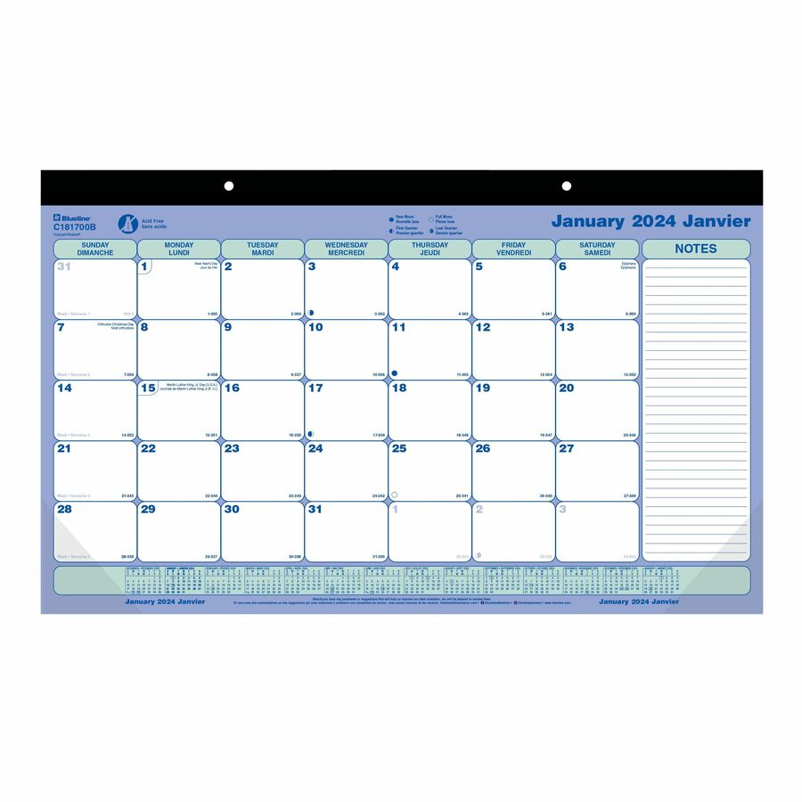 17.75"x10.7" 2024 Calendar Desk Pads