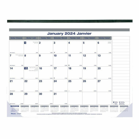 Blueline 2024 Net Zero Carbon Monthly Desk Pad Calendar