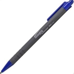 Integra Medium 1.0mm Rubber Barrel Retractable Ballpoint Pens 12/Pack
