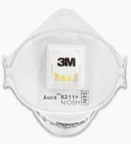 3M 9211 Flat Fold Dust Mask 10/Box