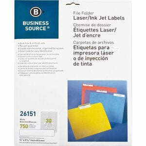 Laser/Inkjet File Folder Assorted Labels 750Pack