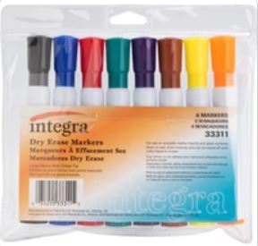 Integra Chisel Point Dry Erase Markers