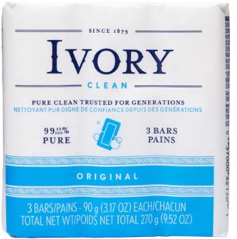 Ivory Wrapped Soap Bar 120/Case