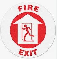 18" Floor Sign FIRE AISLE