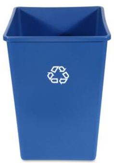 35 Gal Rubbermaid Square "Recycle" Container Each
