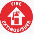 18" Floor Sign FIRE EXTINGUISHER