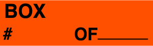 BOX # ____ OF _____ 2"x5-3/8" 500/Roll