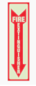 Photoluminescent Fire Extinguisher Sign 4"x18" Each