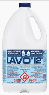 3.66 L Lavo Food Grade Bleach 12% 6/Case