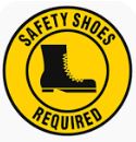 18" Floor Sign SAFETY SHOES REQUIRED