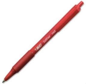 BIC Medium Soft Feel Retractable Ball Pen 12/Pack