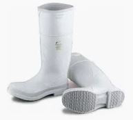 16" White PVC Boot 1 Pair