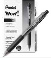 Pentel Medium WOW! Retractable Ballpoint Pen 12/Pack