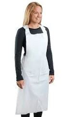 White Full Length Apron 6/Case