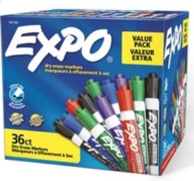 Expo Low-Odor Dry-Erase Markers 36/Pack