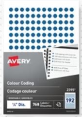 1/4" Removable Colour Labels 768/Pack