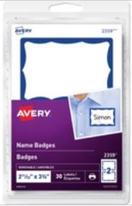 2-11/32"x3-3/8" Name Badge Labels 30Labels/Pack