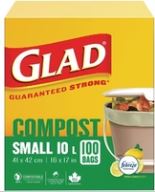 16"x17" Glad White Small Compostable Bag