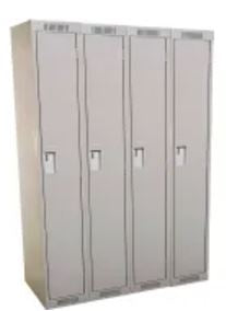 Gray Single Tier Clean Line Assembled Lockers