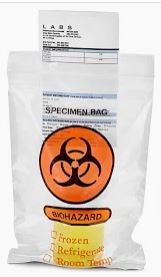 6"x9" Bio-Hazard Dressing Disposable Bags 25/Pack