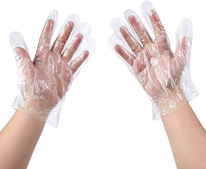 Clear Poly Disposable Gloves 100/Pack