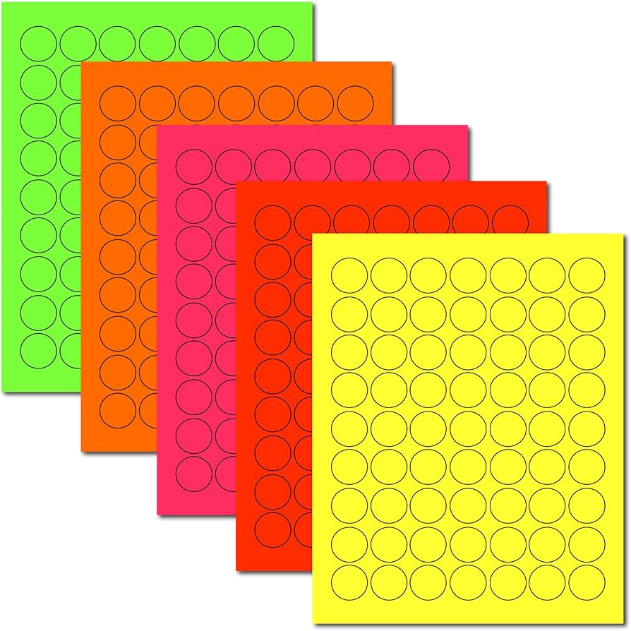 1" Circle Multipurpose Label Sheets