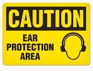 Caution Ear Protection Area Sign Each