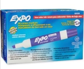 Expo Low-Odor Dry-Erase Markers 36/Pack