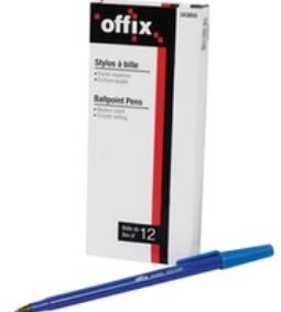 Offix Medium Stick Ballpoint Pen 12/Pack