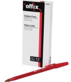 Offix Medium Stick Ballpoint Pen 12/Pack