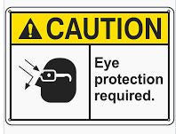 Danger Eye Protection Required Sign Each