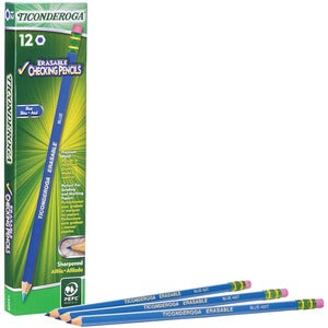 Eraser Tipped Blue Lead Checking Pencils