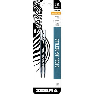 Black Medium Point JK Gel Stainless Steel Pen Refill
