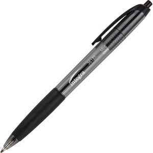 Integra Black Medium Rubber Grip Retractable Pens 12/Pack