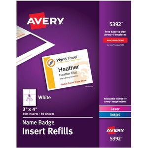 3"x4" Name Badge Label