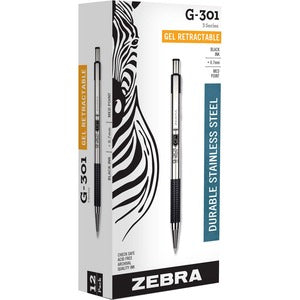Black 0.7mm G-301 Retractable Ballpoint Pen
