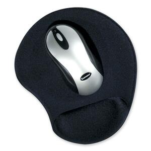 Black Mouse Pad With Gel Wrist