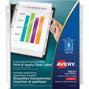 5 Tab Index Maker View Divider with Clear Labels
