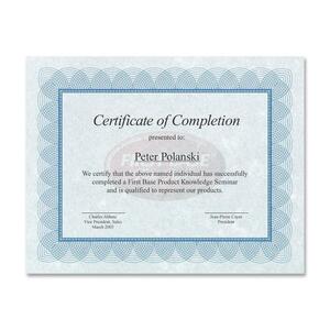 8.50"x11" Blue/Silver Regent Certificate
