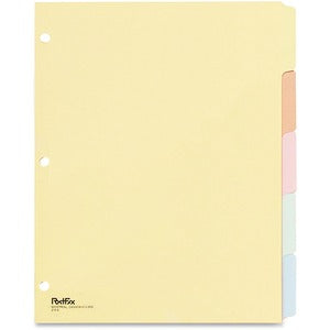 5 Tab Plain Blank Index Divider
