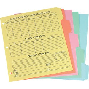5 Tab Plain School Index Divider