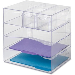 5 Compartment 4-Way Clear Organizer with Drawers