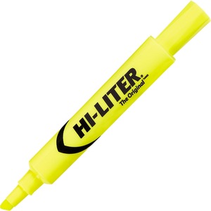Fluorescent Yellow Chisel Hi-Liter Desk Style Highlighter