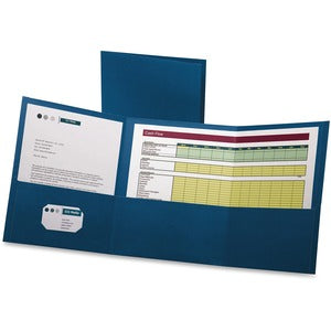Blue Letter Tri-Fold Pocket Folders
