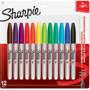 Sharpie Assorted Fine Permanent Marker 12/Pack