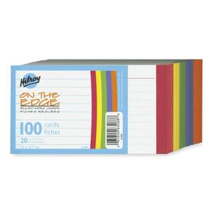 3"x5" Color Edged Stack Ruled Index Card