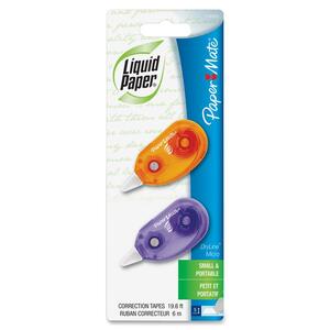 5mmx19' Liquid Paper DryLine Correction Tape with Dispenser - 2/Pack